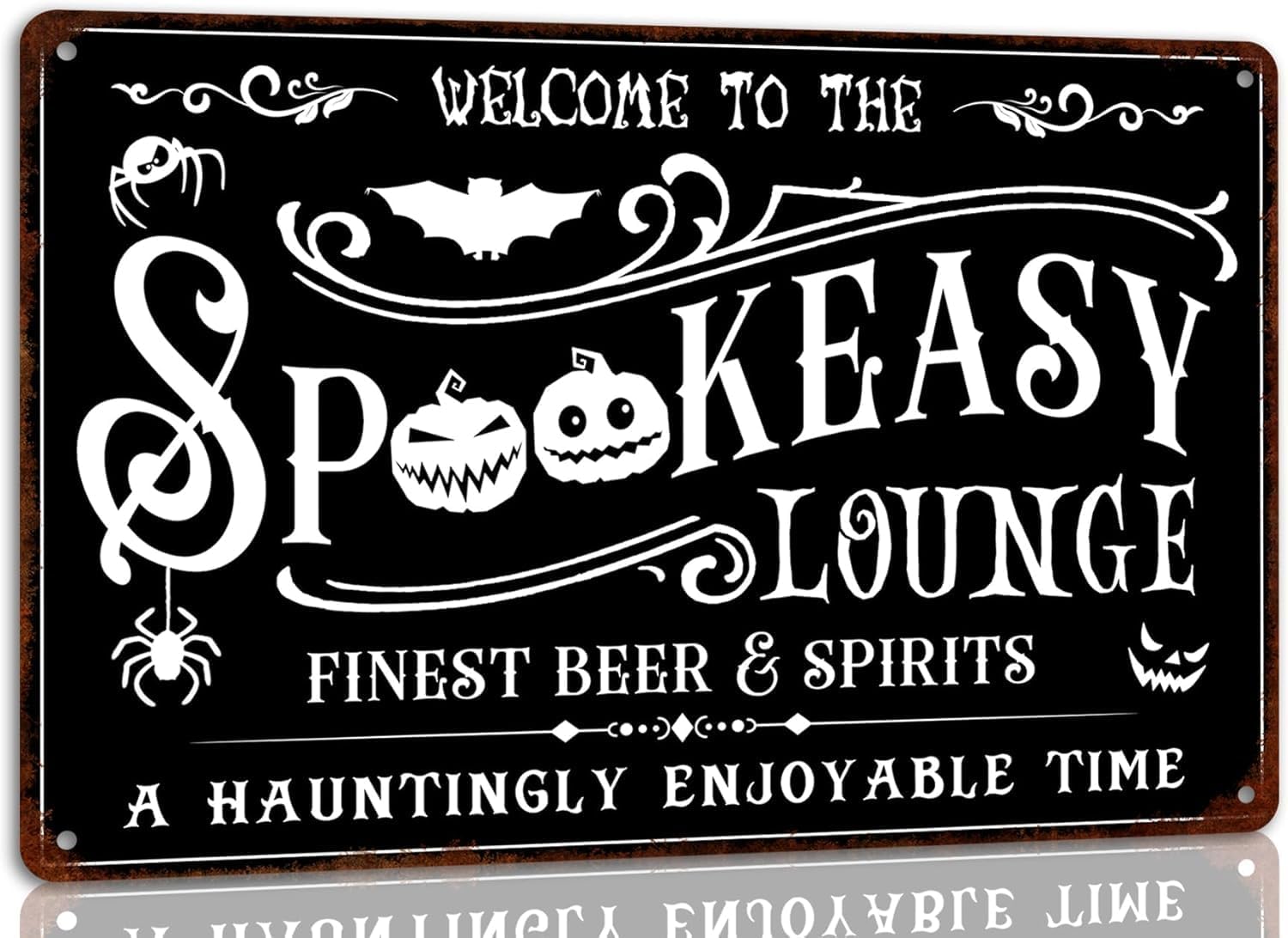 Home Bar Lounge - Spookeasy Horror Lounge Metal Aluminum Sign