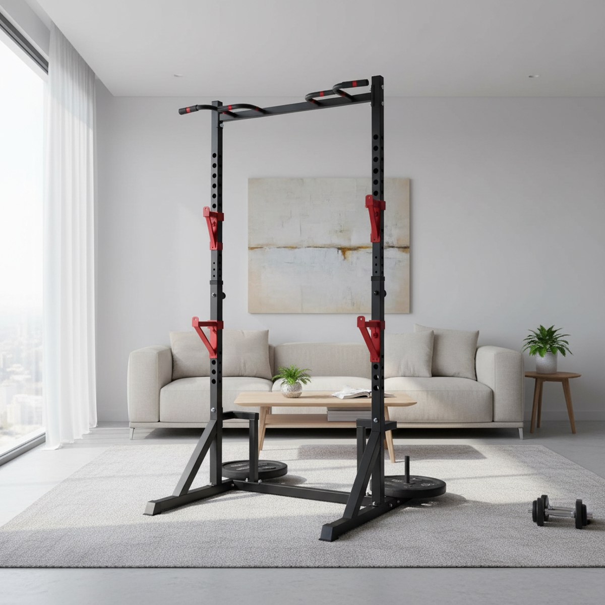 Adjustable Power Rack with Pul - огляд і ціна Home Bar And Gym