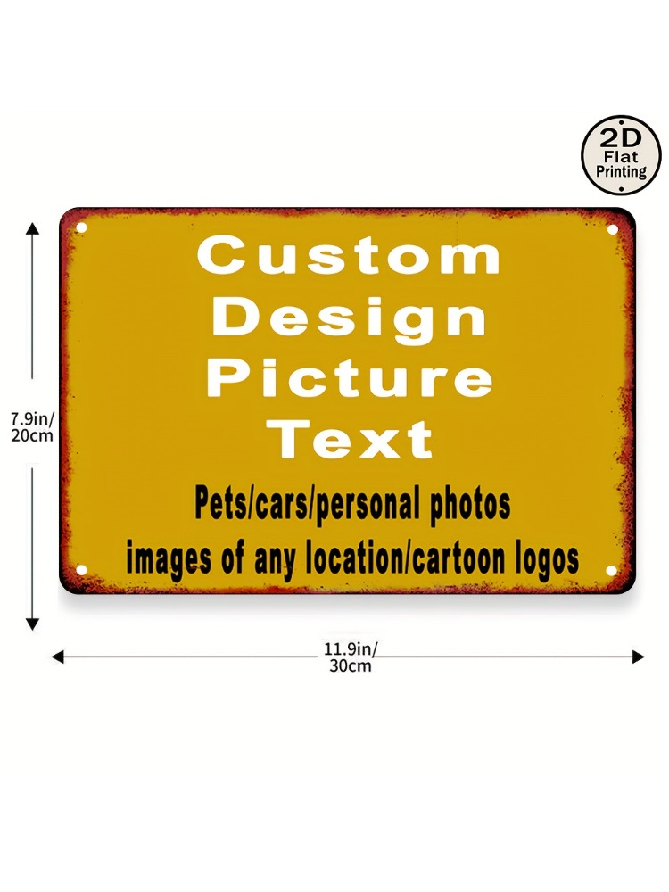 1PC Custom Photo Text 2D Iron  - огляд і ціна Home Bar Signs