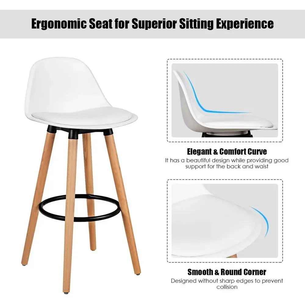 Set of 4 Bar Stools with PU Le - огляд і ціна Home Bar Stools