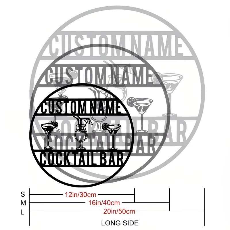 Custom Name Cocktail Bar Sign, - огляд і ціна Home Bar Signs