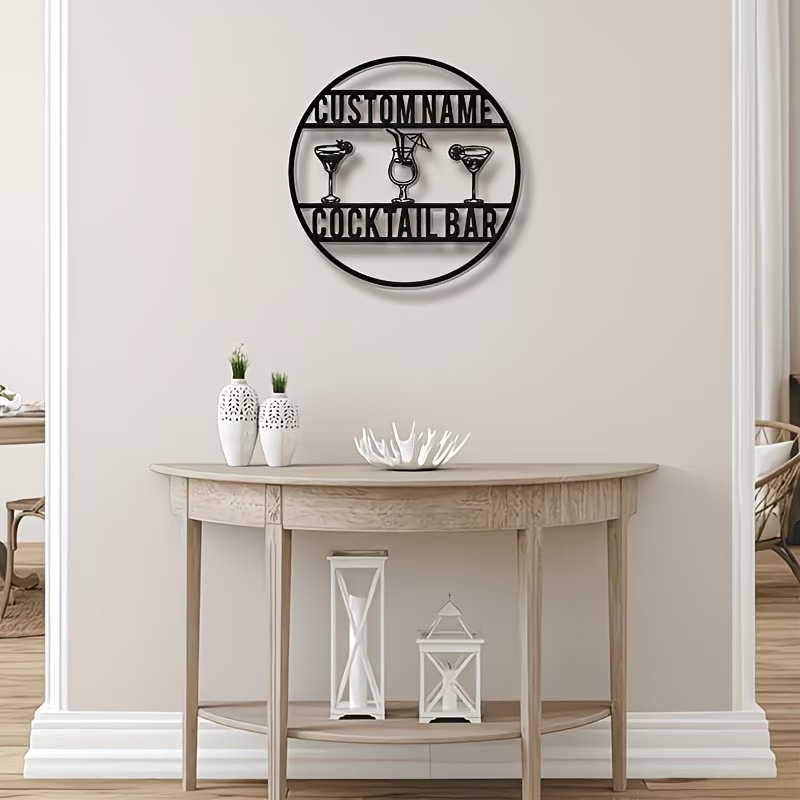 Custom Name Cocktail Bar Sign, - огляд і ціна Home Bar Signs