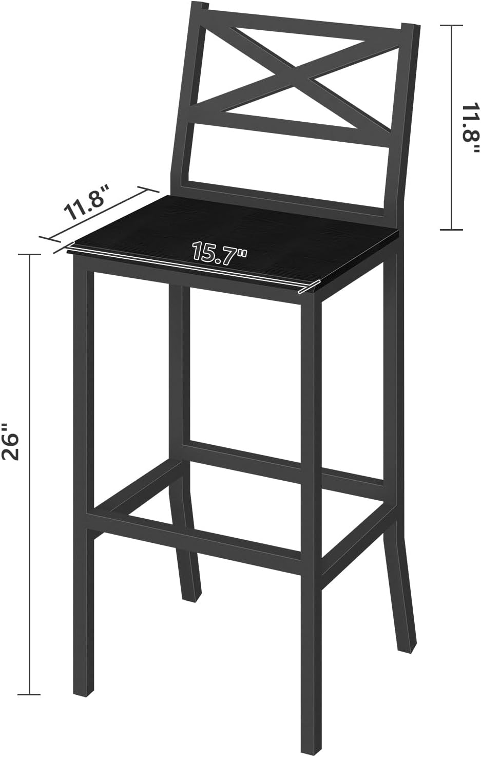 Bar Stools, Set of 2 Bar Chair - огляд і ціна Home Bar Stools