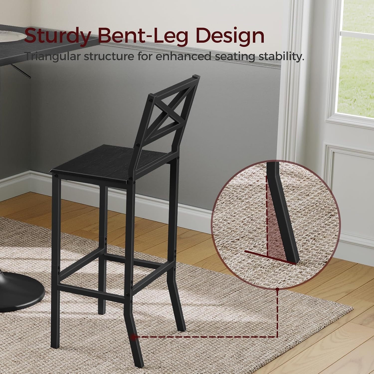 Bar Stools, Set of 2 Bar Chair - огляд і ціна Home Bar Stools