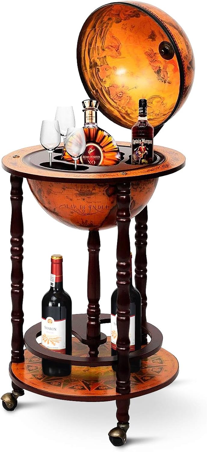 Globe Bar Cart Liquor Bar Cabi - огляд і ціна Home Bar Shelf