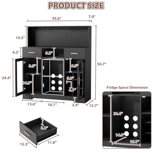 Mini Fridge Cabinet with Stora - огляд і ціна Home Bar And Fridge