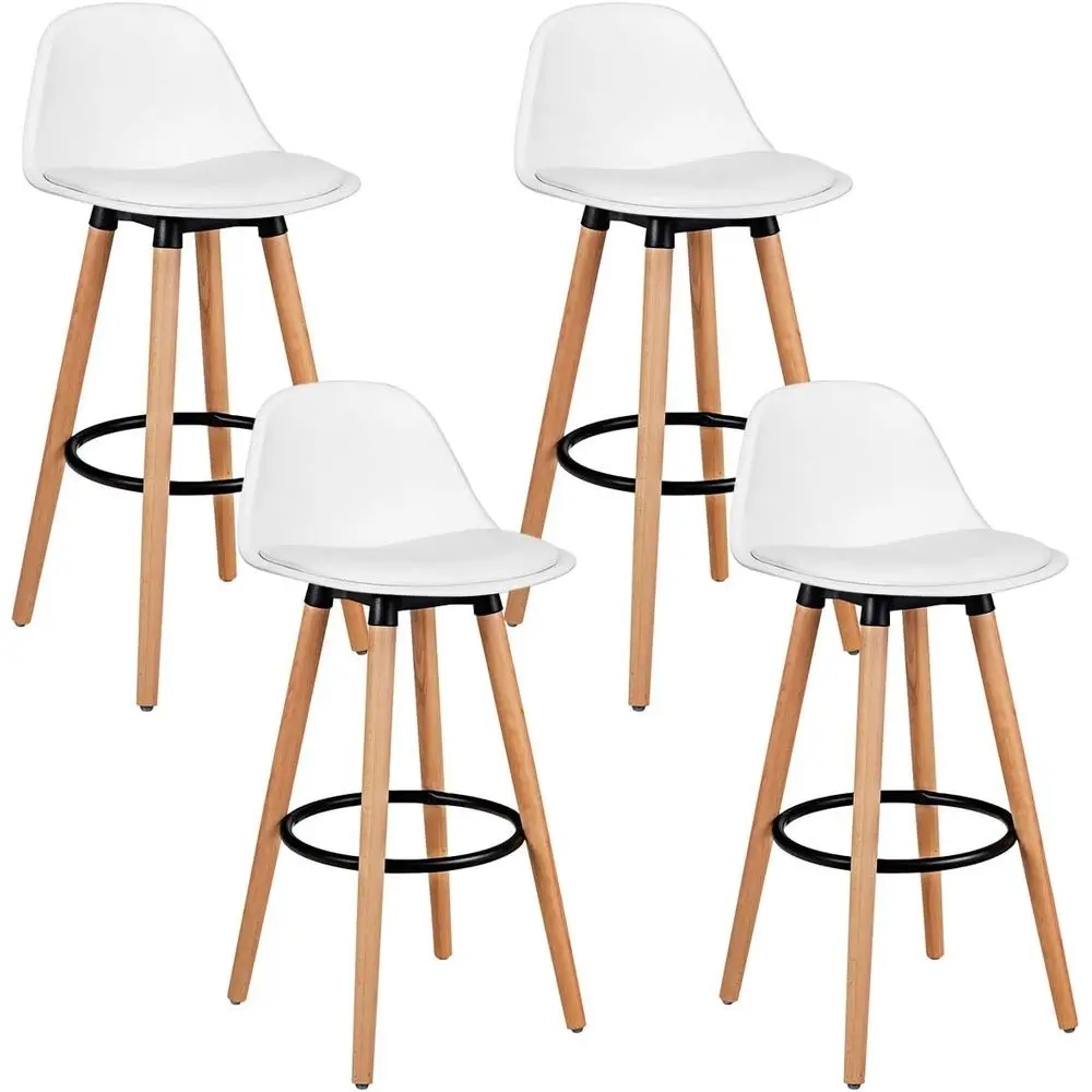 Set of 4 Bar Stools with PU Le - огляд і ціна Home Bar Stools