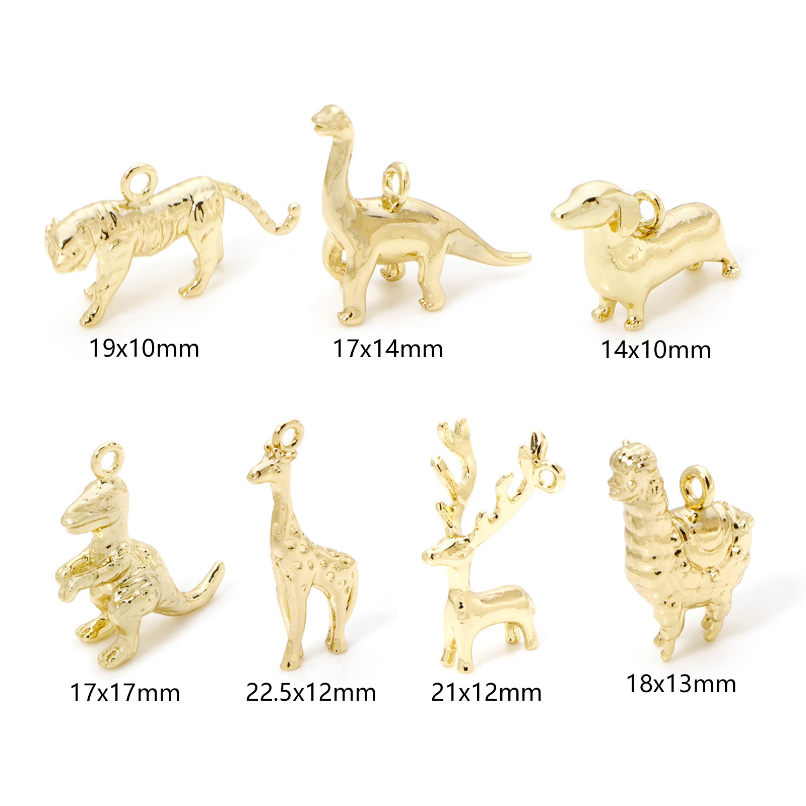 2pcs Animal Brass Charms 18k G - огляд і ціна Bar Cart Gold