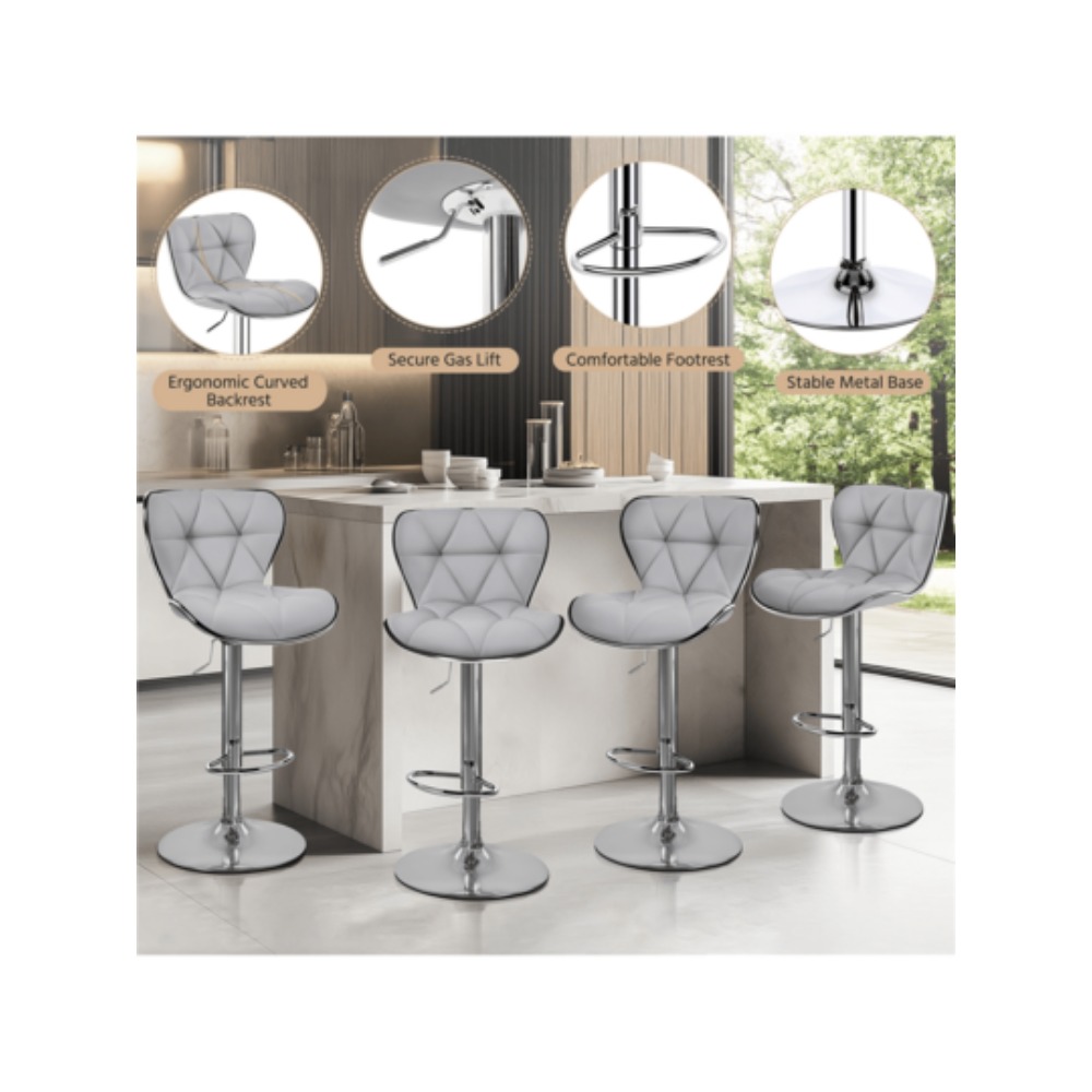 2 Pack Adjustable Height Bar S - огляд і ціна Home Bar Stools