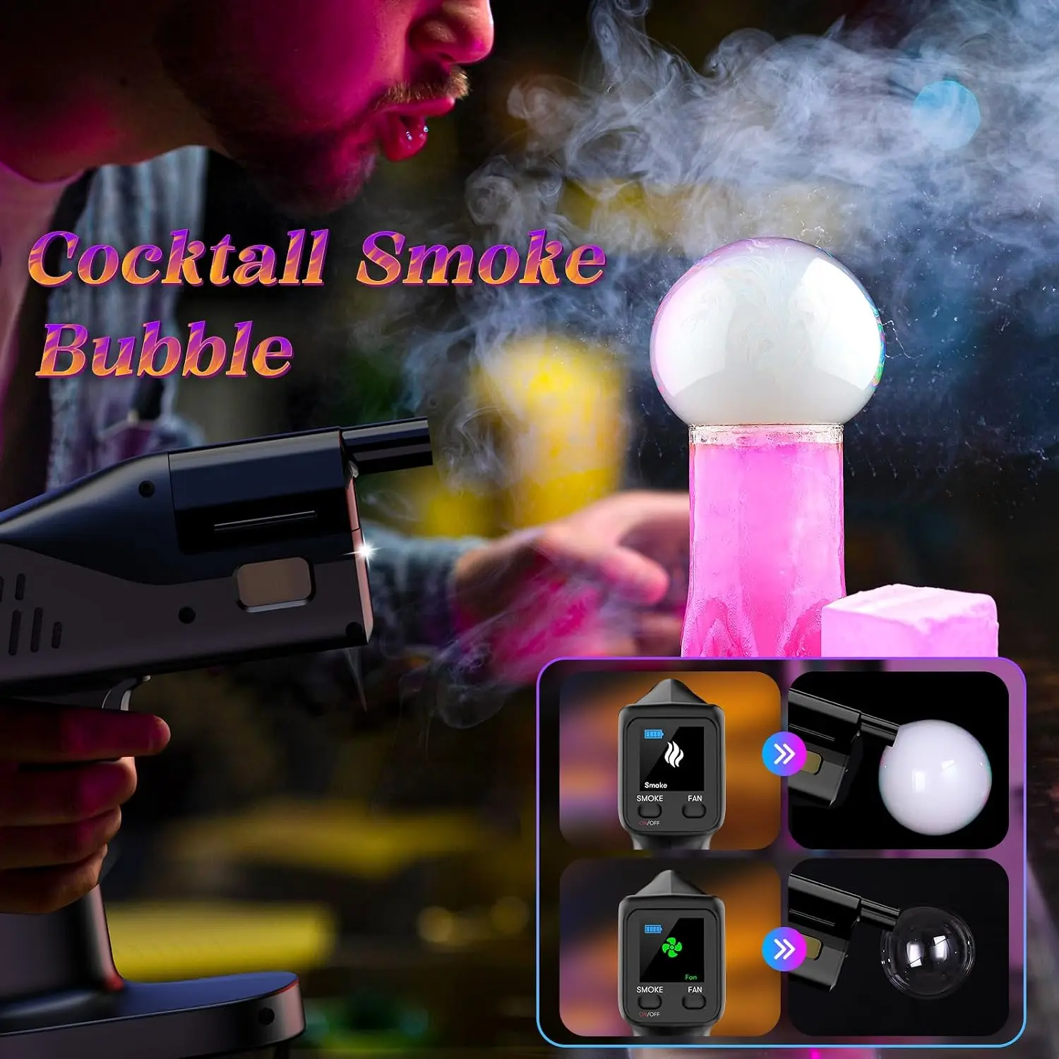Electric Cocktail Smoke Bubble - огляд і ціна Smoking Gun Kit