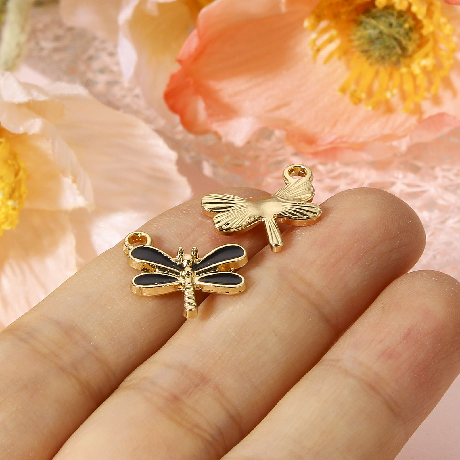 10 PCs  Dragonfly Animal Ename - огляд і ціна Bar Cart Gold