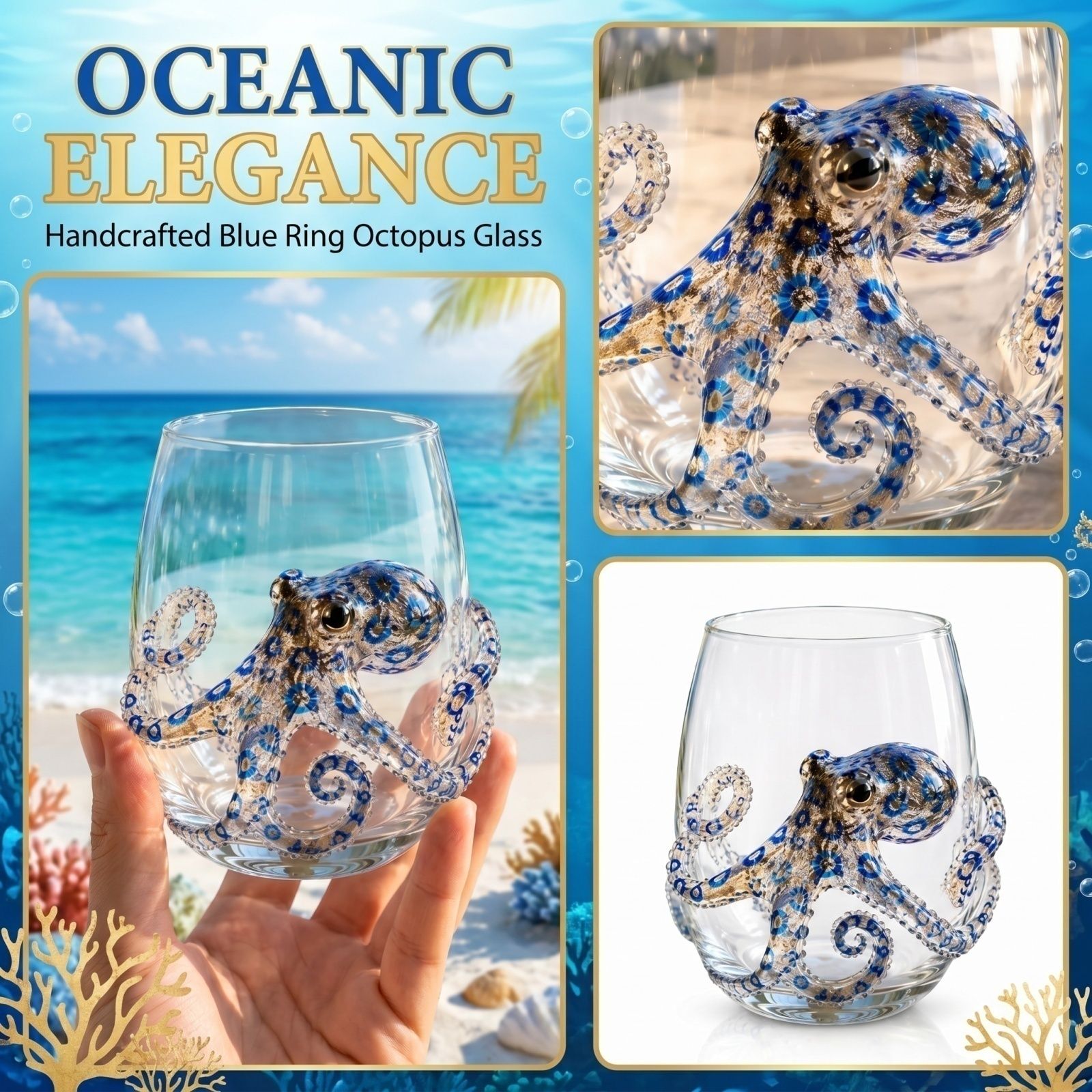 Artisanal Blue Ringed Octopus  - огляд і ціна Home Bar Shelf