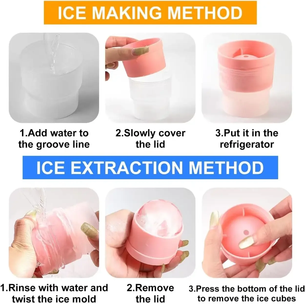 Large Round Silicone Ice Ball  - огляд і ціна Ice Mold Sphere