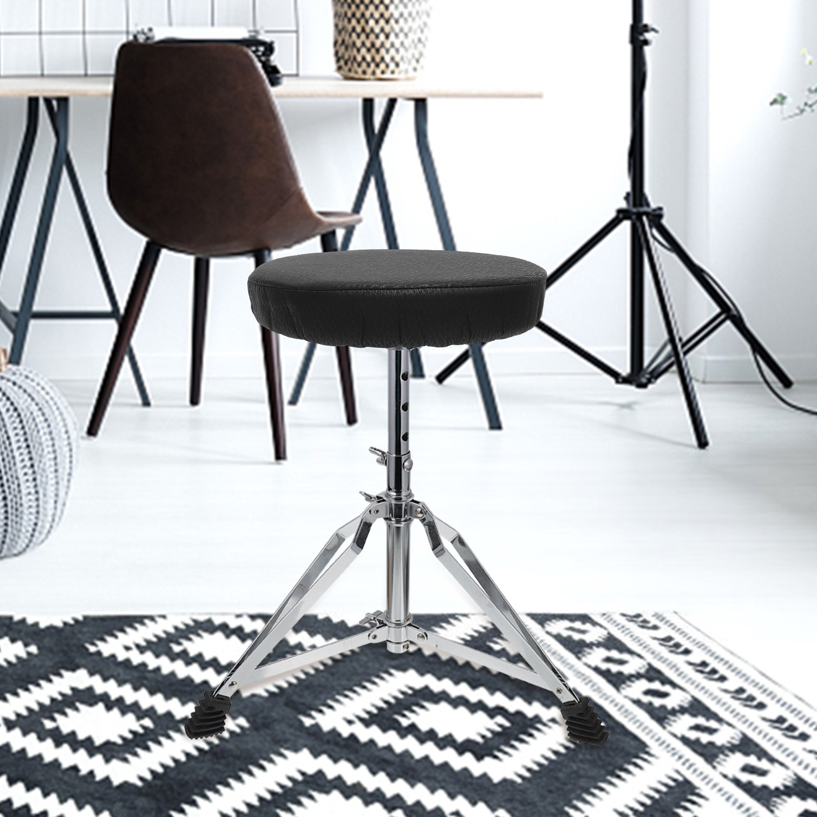 Round Stool Cover Black Elasti - огляд і ціна Home Bar Stools